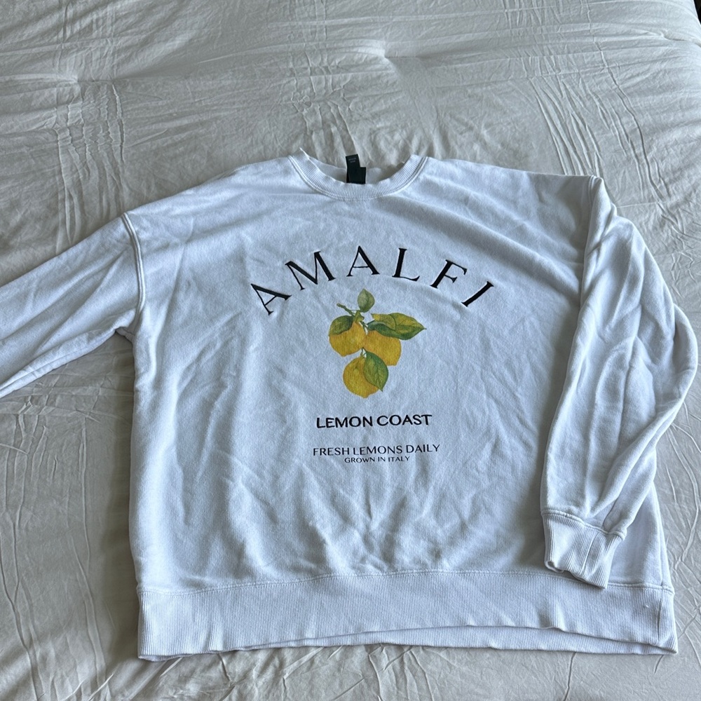Wild Fable White Graphic Sweatshirt